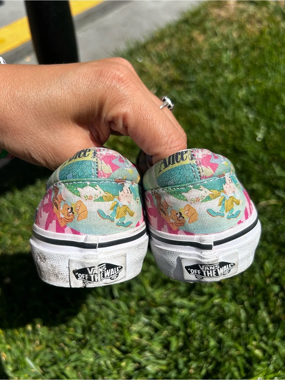 Vans x Disney Kids' Alice in Wonderland Slip-On Shoes